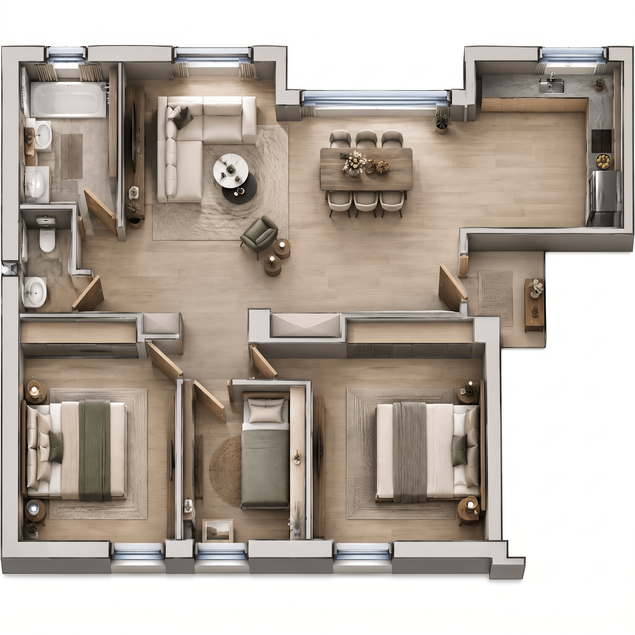 Interior design in Contemporary style — Living Room by GenRoom AI