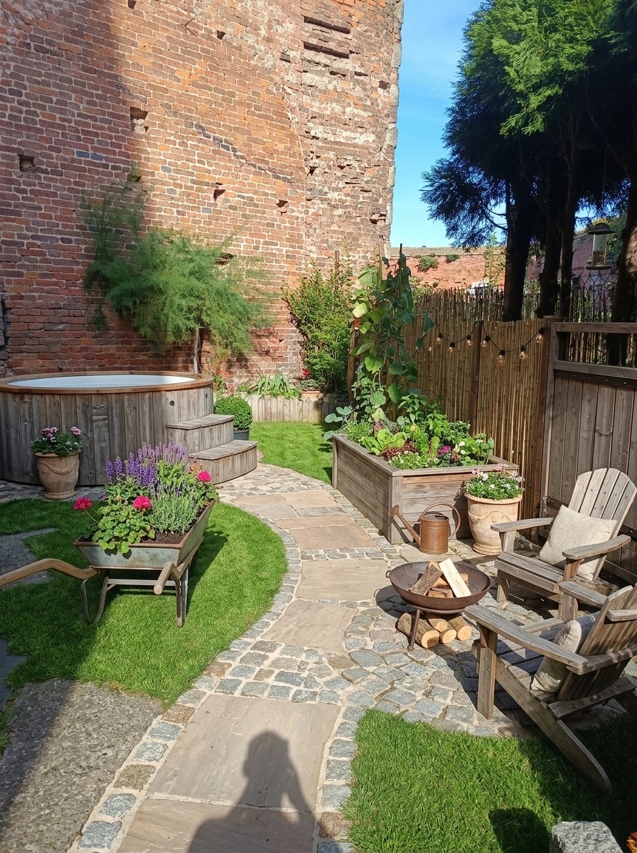 Country Rustic Garden Yard design — yard photo by GenRoom AI