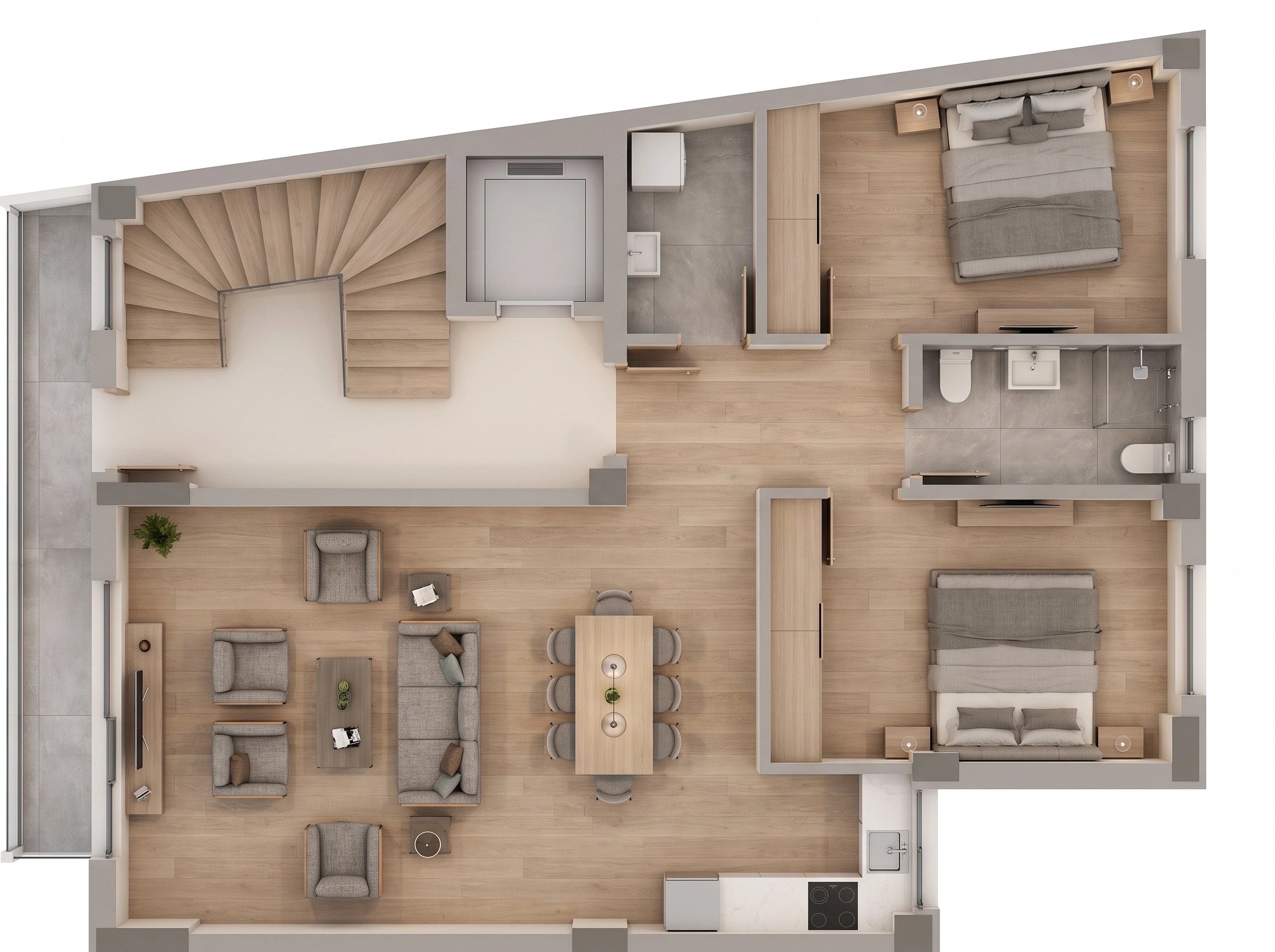 Interior design in Contemporary style — Living Room by GenRoom AI