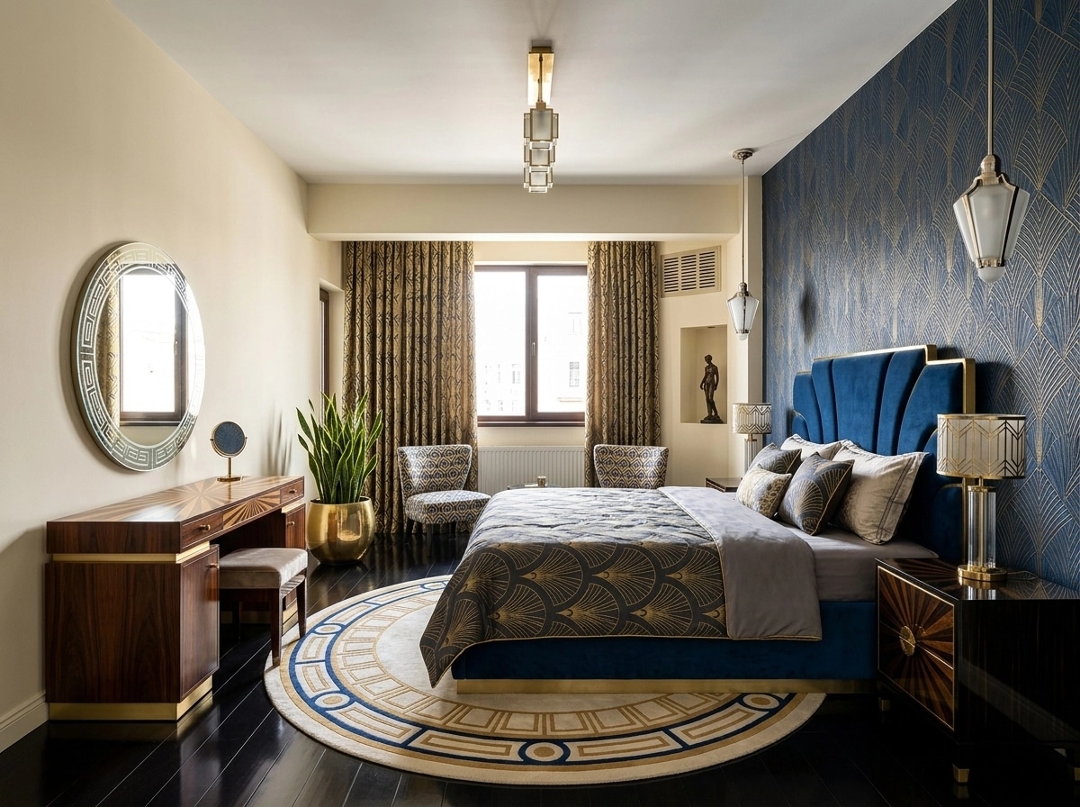 Art Deco Yatak Odası design — interior photo by GenRoom AI