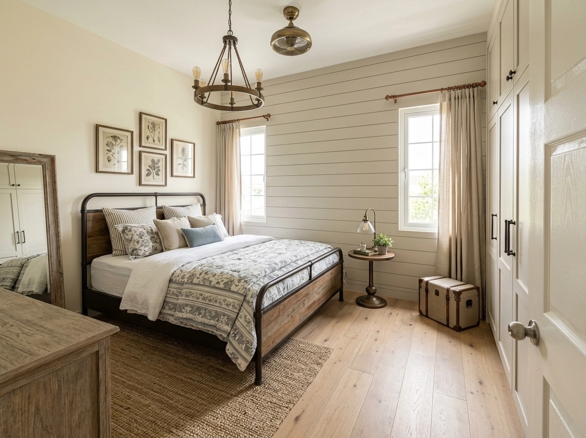 Modern Farmhouse Bedroom design — interior photo by GenRoom AI