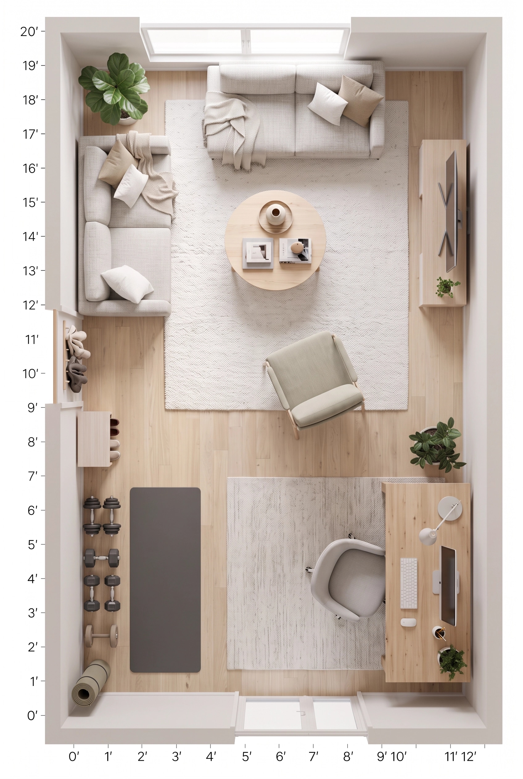 Interior design in Scandinavian style — Living Room by GenRoom AI