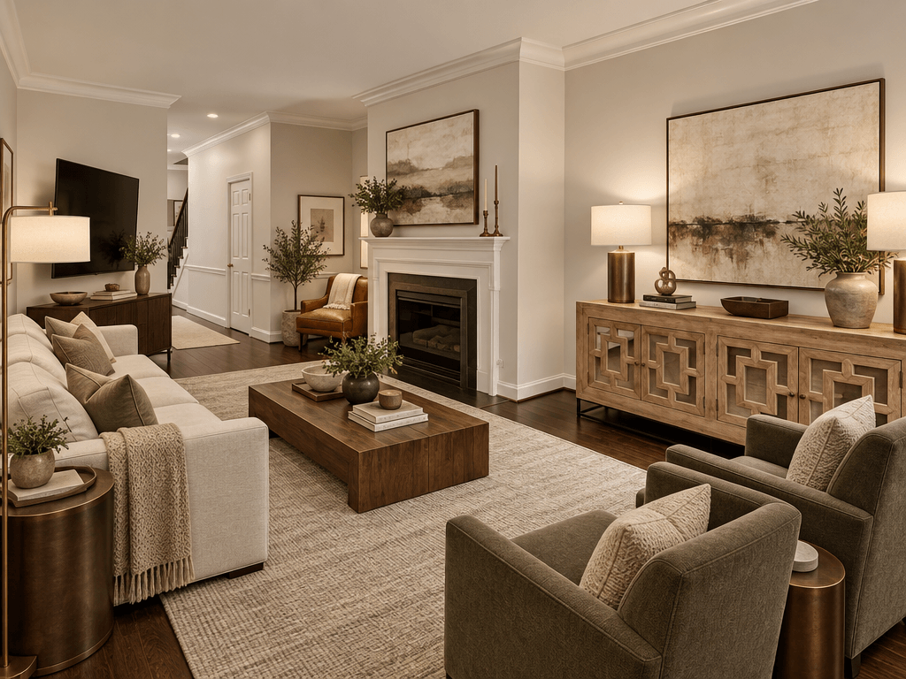 Contemporary Living Room design — interior photo by GenRoom AI