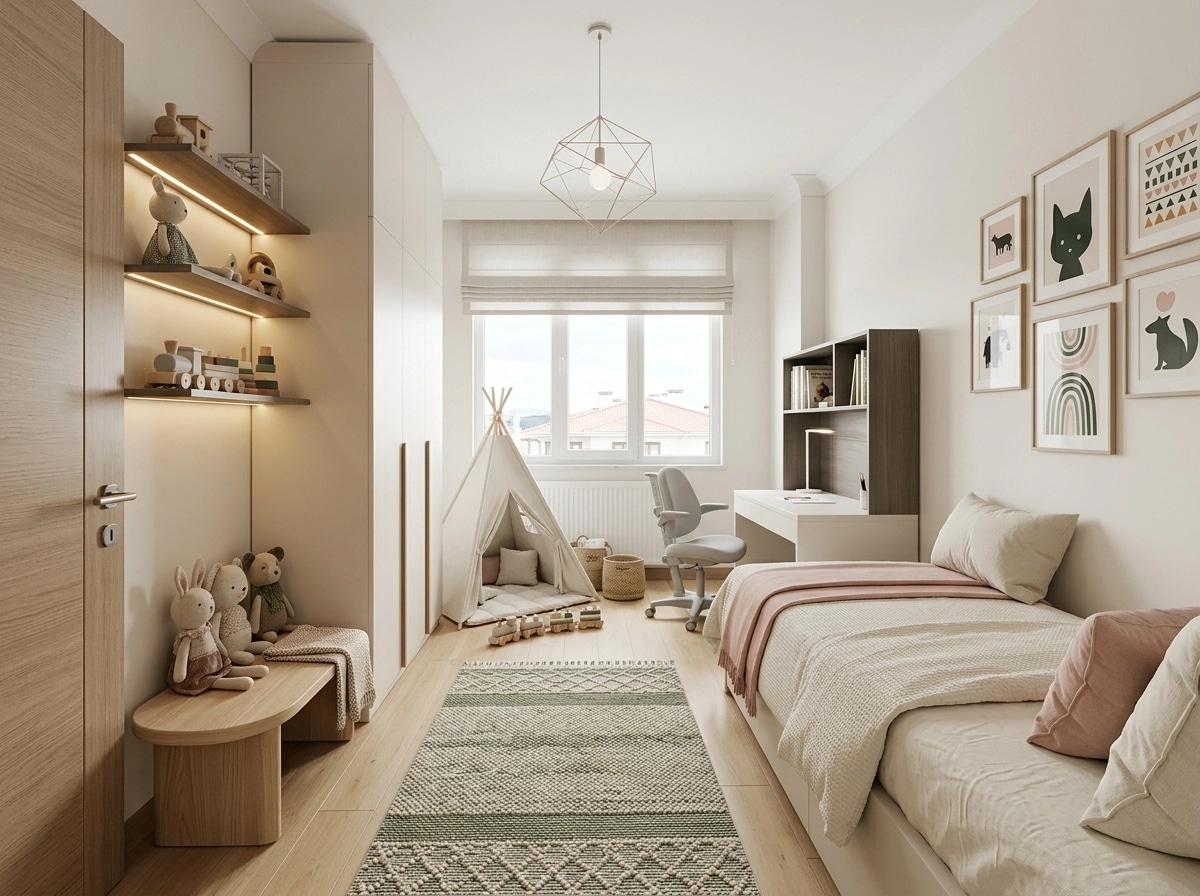 Minimalism Quarto Infantil design — interior photo by GenRoom AI