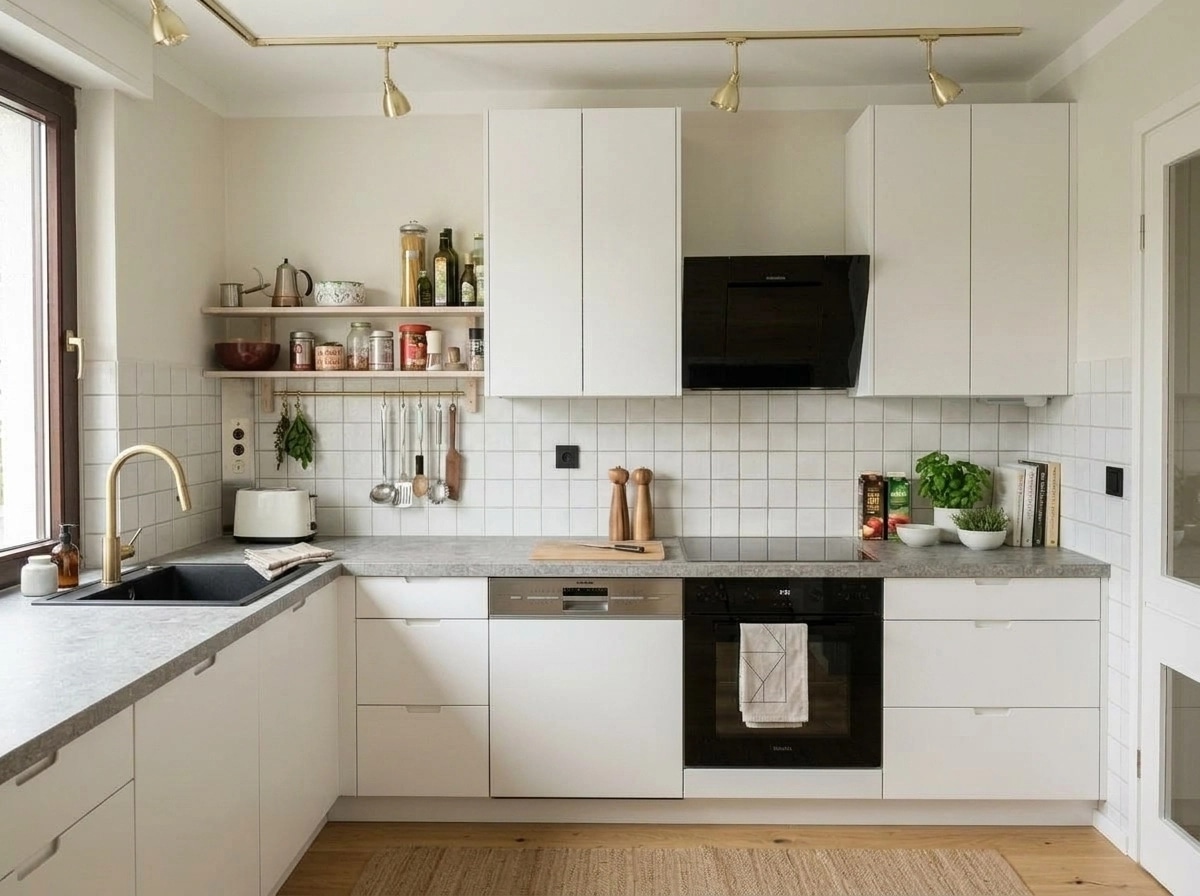 Kitchen interior in Scandinavian style — photo by GenRoom AI