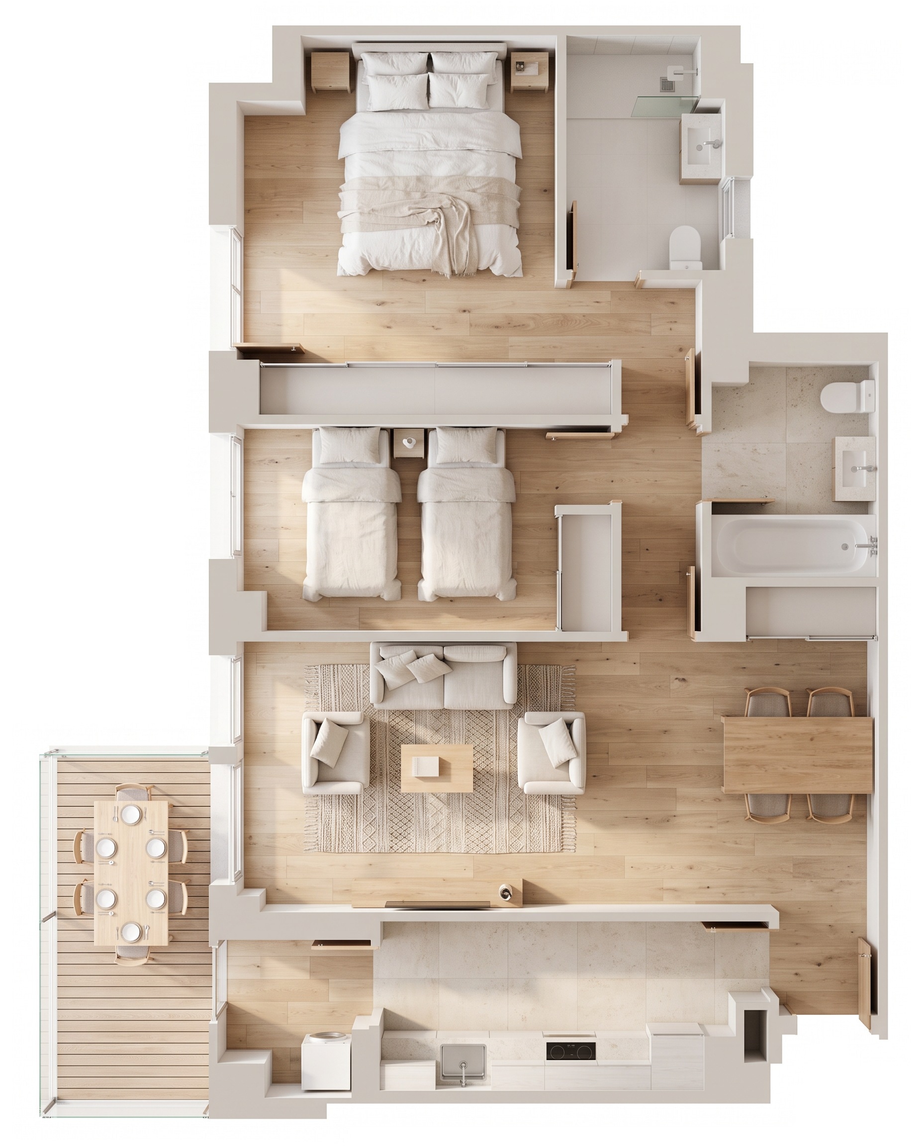 Interior design in Scandinavian style — Living Room by GenRoom AI