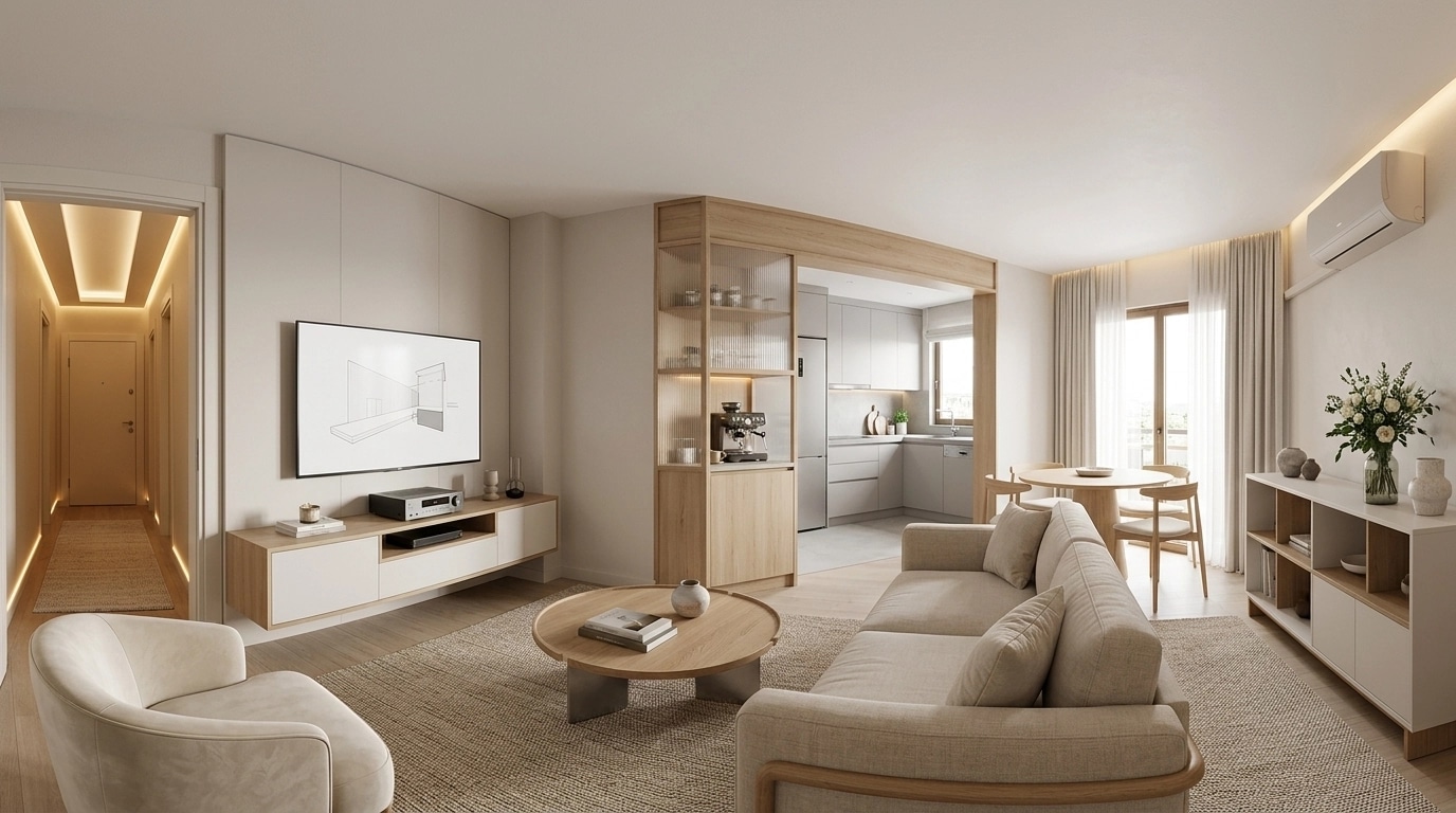Interior design in Contemporary style — Living Room by GenRoom AI