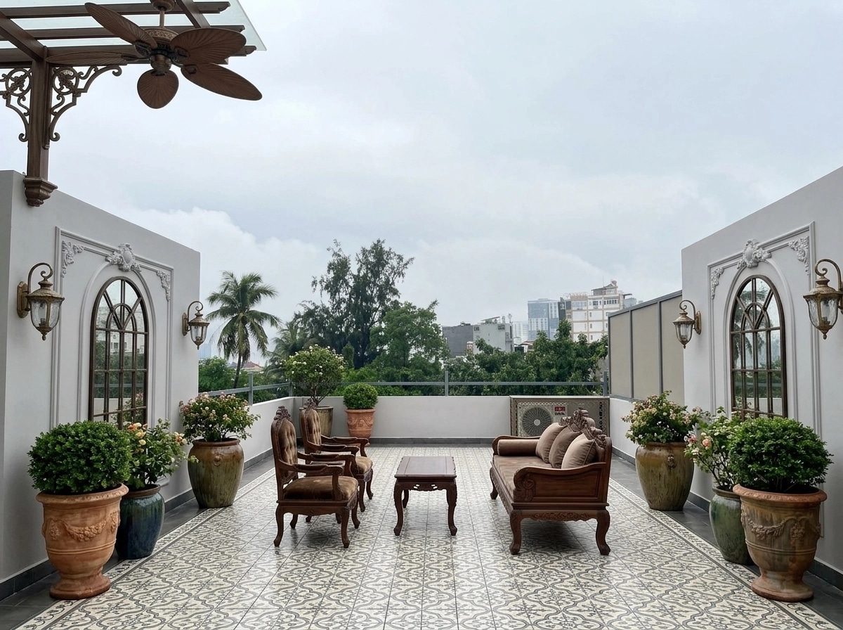 Interior design in Classic style — terrace by GenRoom AI