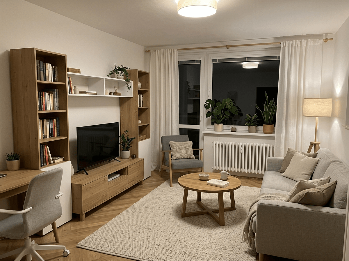Interior design in Scandinavian style — Living Room by GenRoom AI