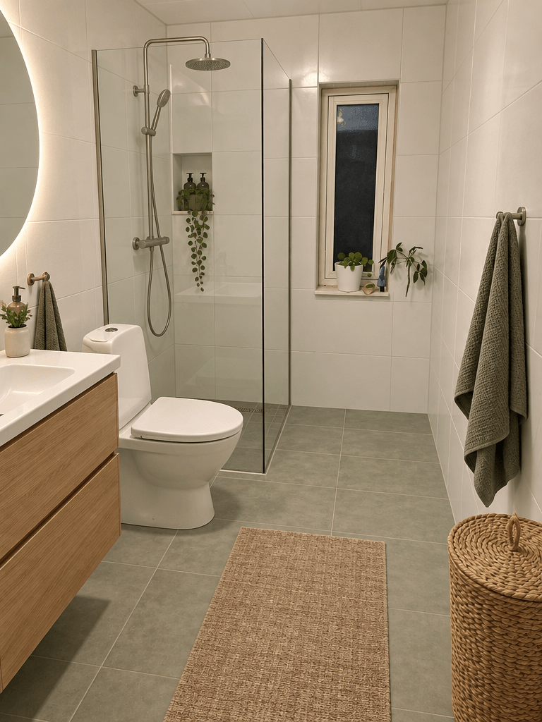 Scandinavian Bathroom design — interior photo by GenRoom AI