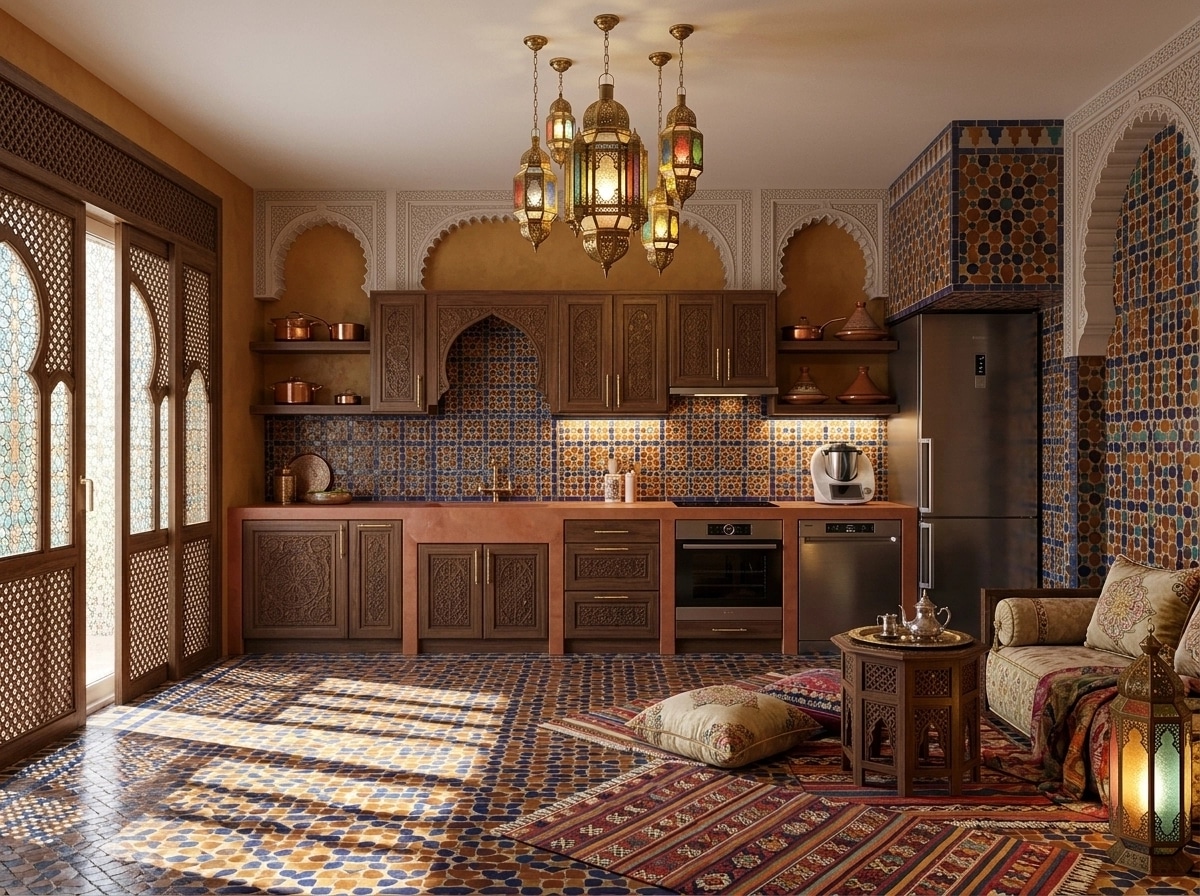 Interior design in Arabian / Moroccan style — Kitchen by GenRoom AI