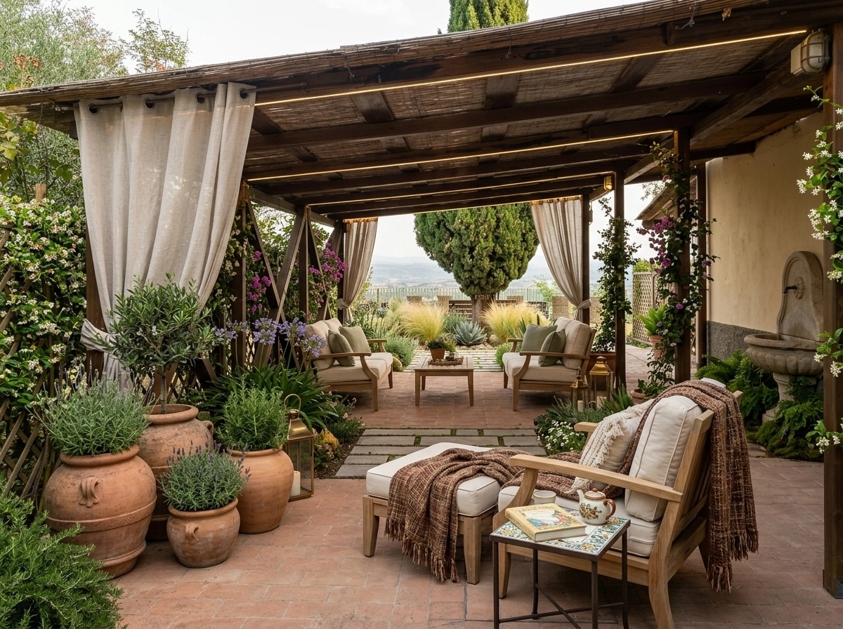 Landscape design in Mediterranean Yard style — Yard by GenRoom AI