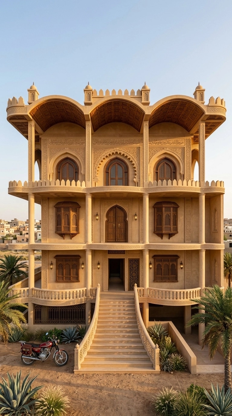 Arabian Facade Facade design — facade photo by GenRoom AI