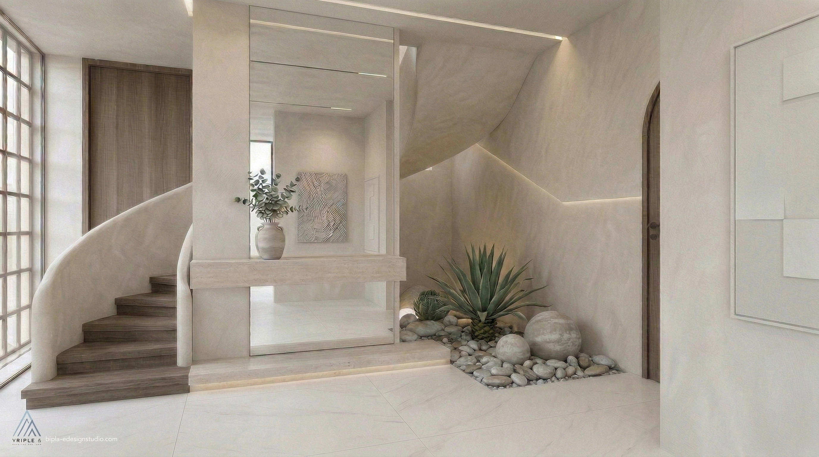 Interior design in Mediterranean style — Hallway by GenRoom AI