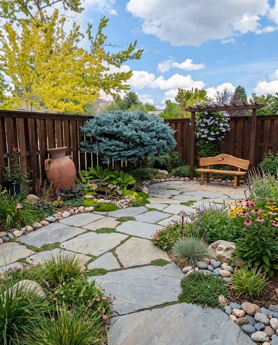 Landscape design in Eco Natural Garden style — Yard by GenRoom AI