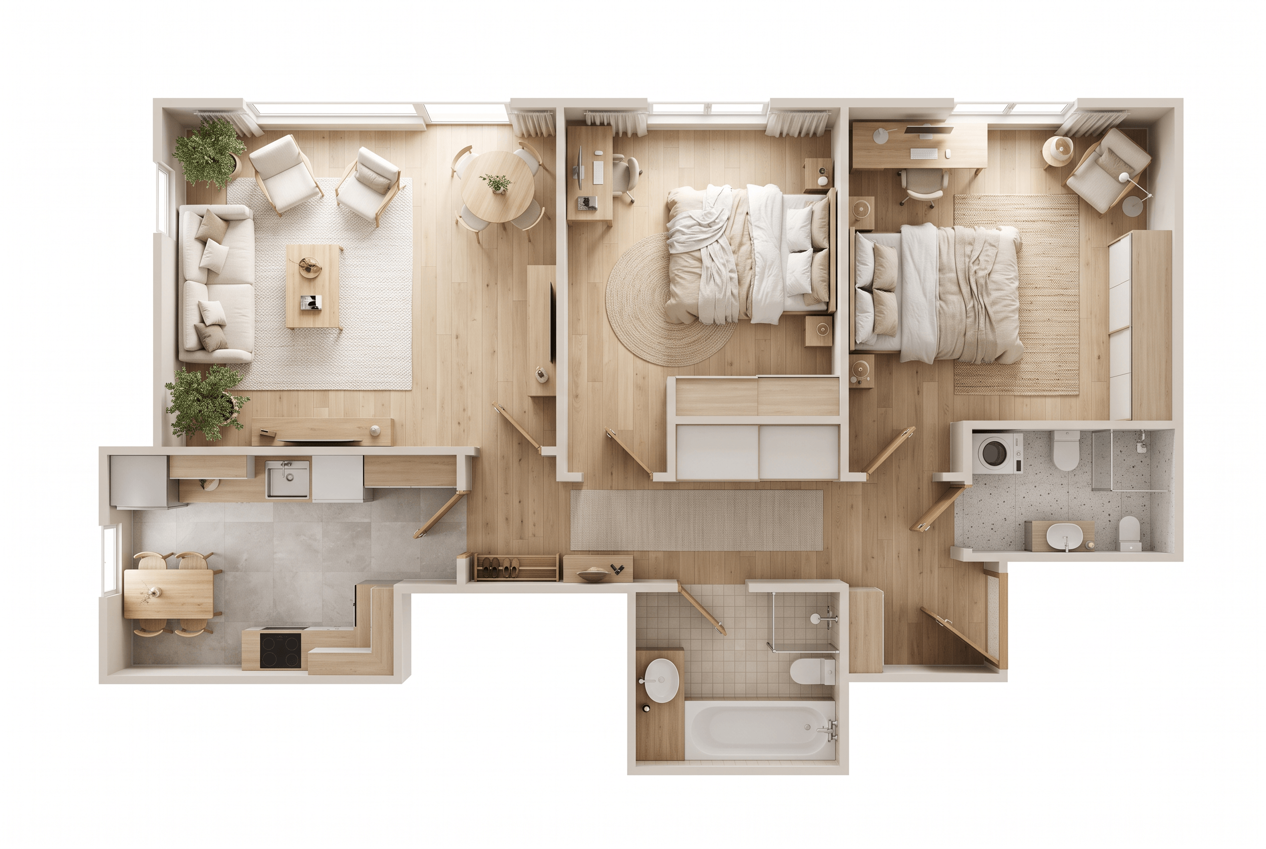 Interior design in Scandinavian style — Living Room by GenRoom AI