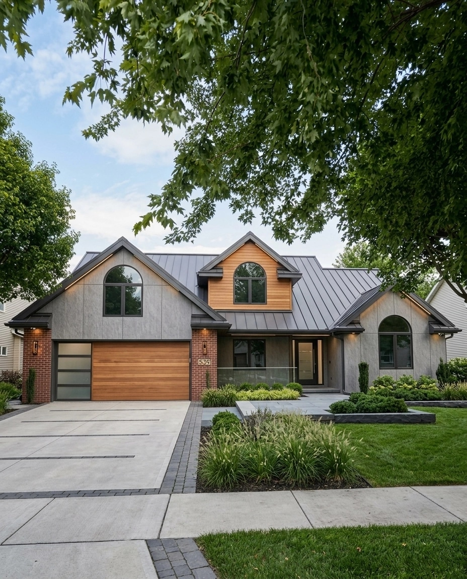 Design de façade en style Contemporary Facade — Façade par GenRoom AI
