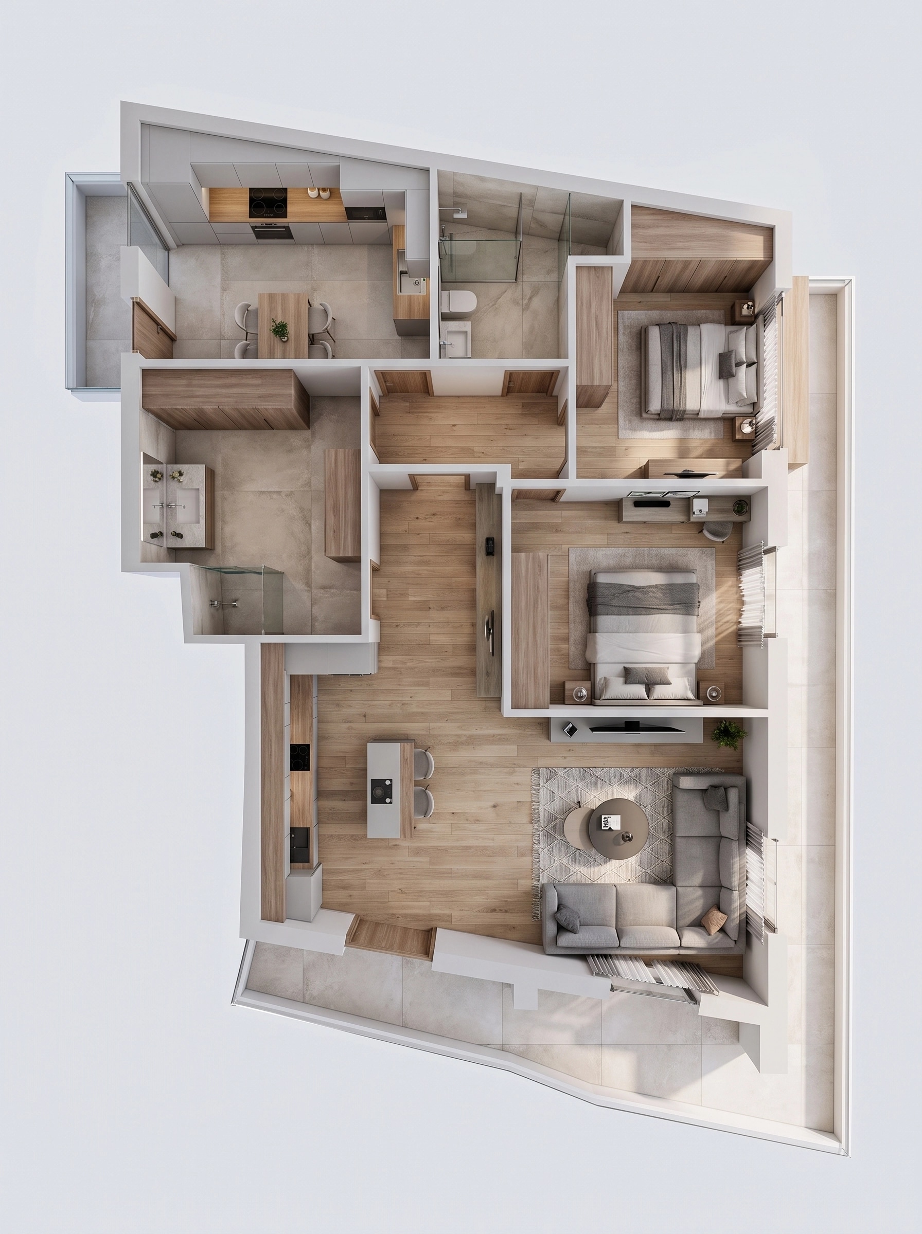 Interior design in Contemporary style — Living Room by GenRoom AI