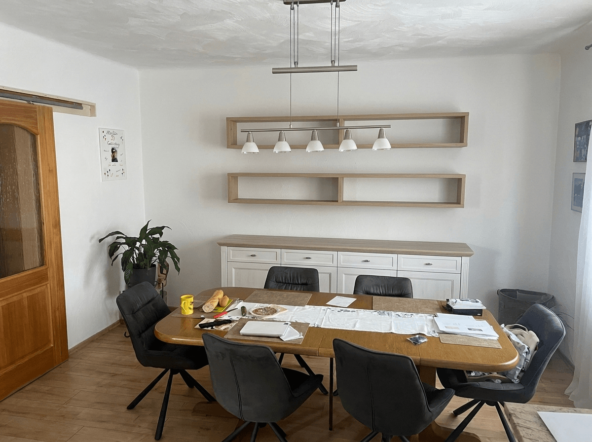 Interior desain di Coastal / Hamptons gaya — dining_room oleh GenRoom AI