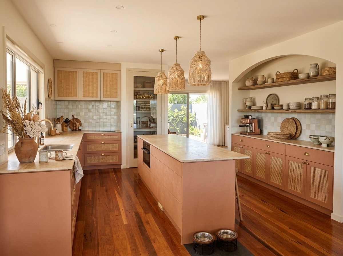 Kitchen interior in Bohemian style — photo by GenRoom AI