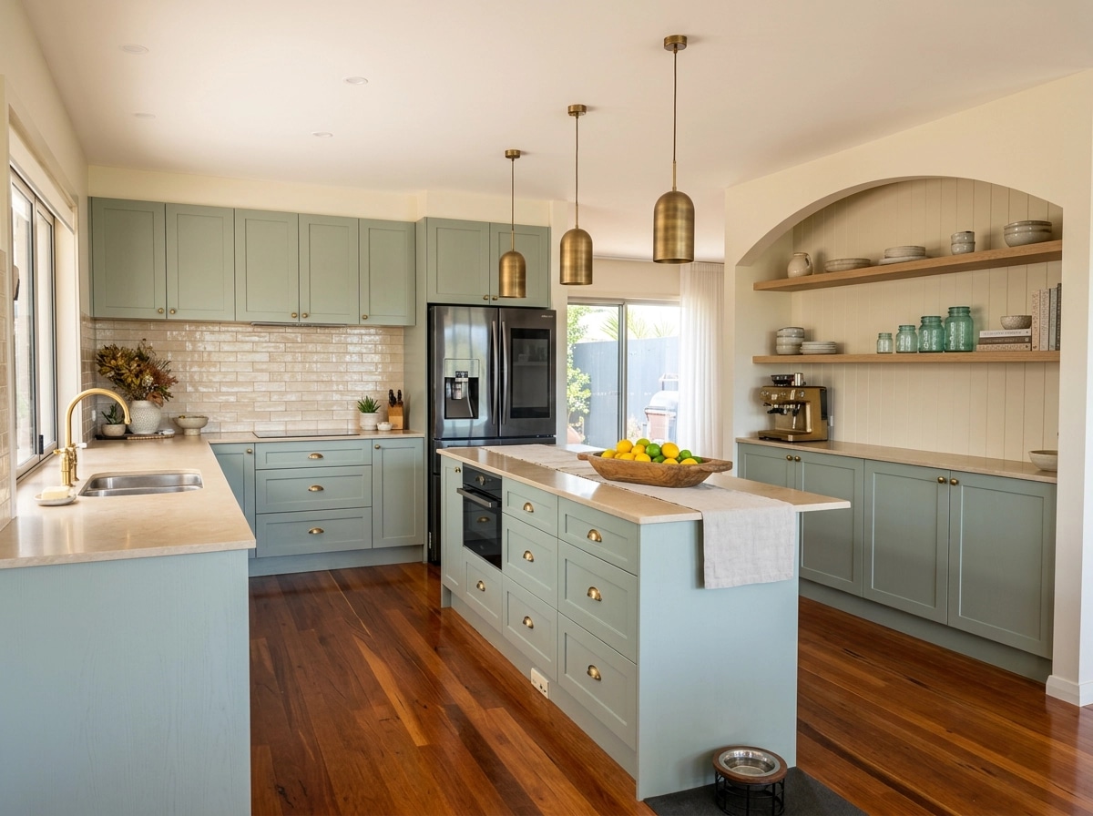 Modern Farmhouse Dapur design — interior photo by GenRoom AI
