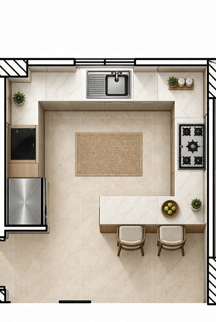 Kitchen interior in no_style style — photo by GenRoom AI