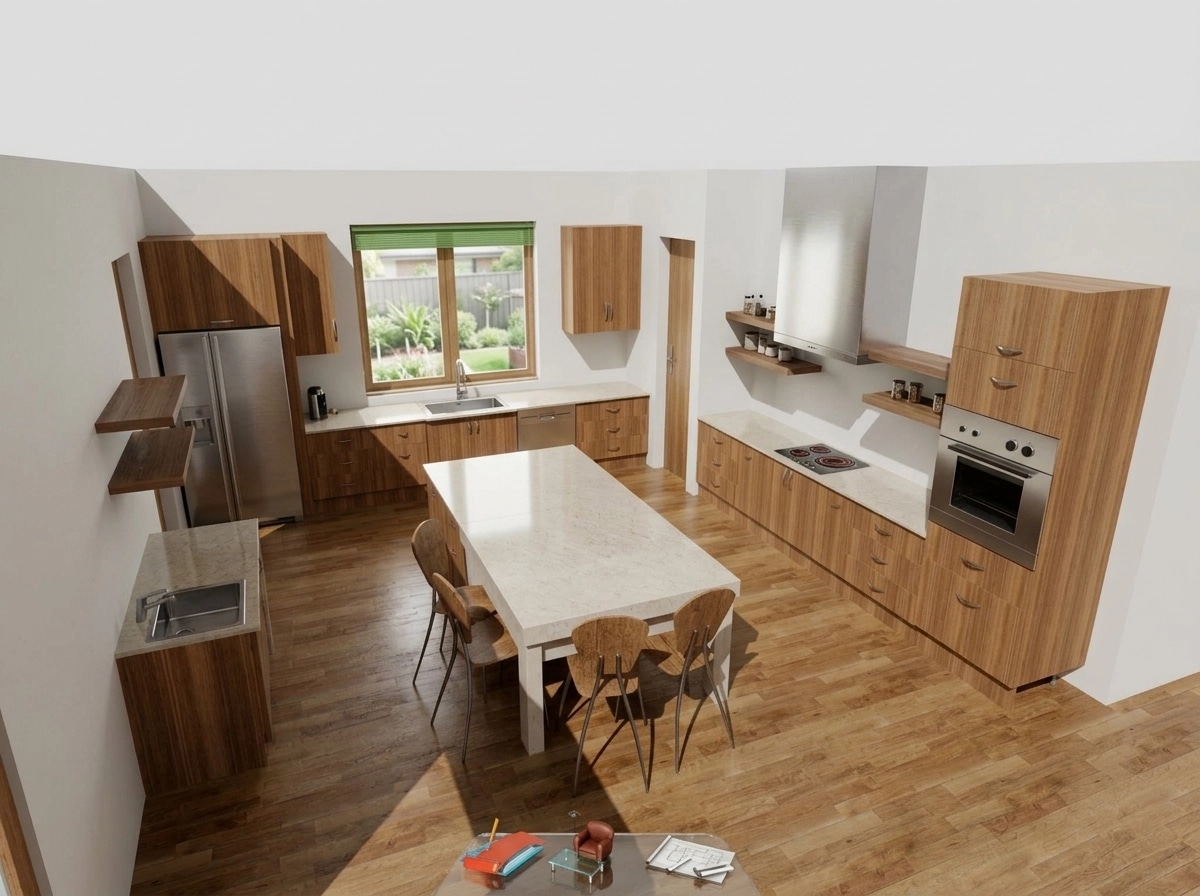 Kitchen interior in no_style style — photo by GenRoom AI