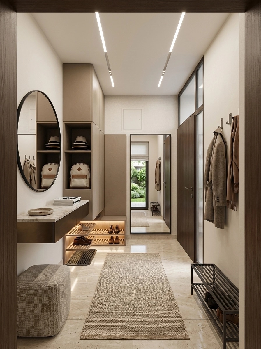 Hallway interior in Contemporary style — photo by GenRoom AI