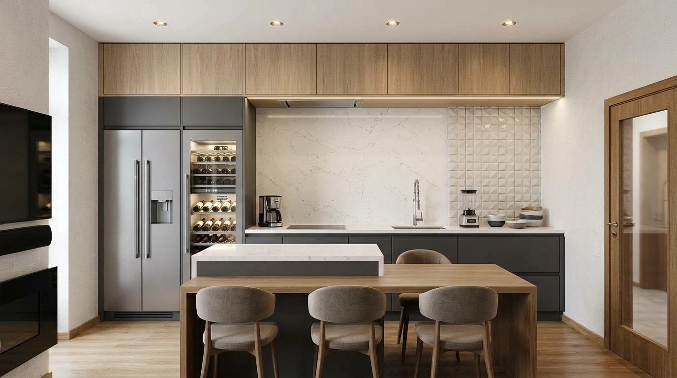 Interior design in Contemporary style — Kitchen by GenRoom AI