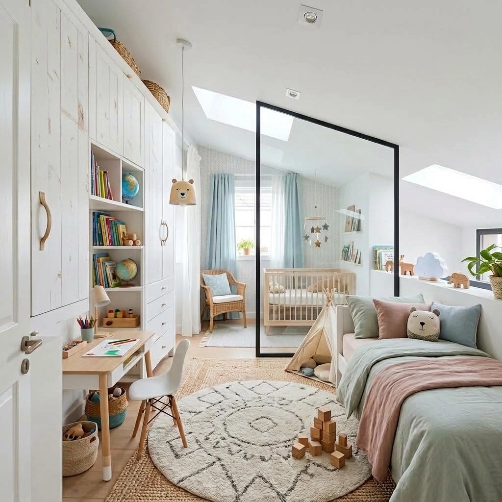 Scandinavian Habitación Infantil design — interior photo by GenRoom AI