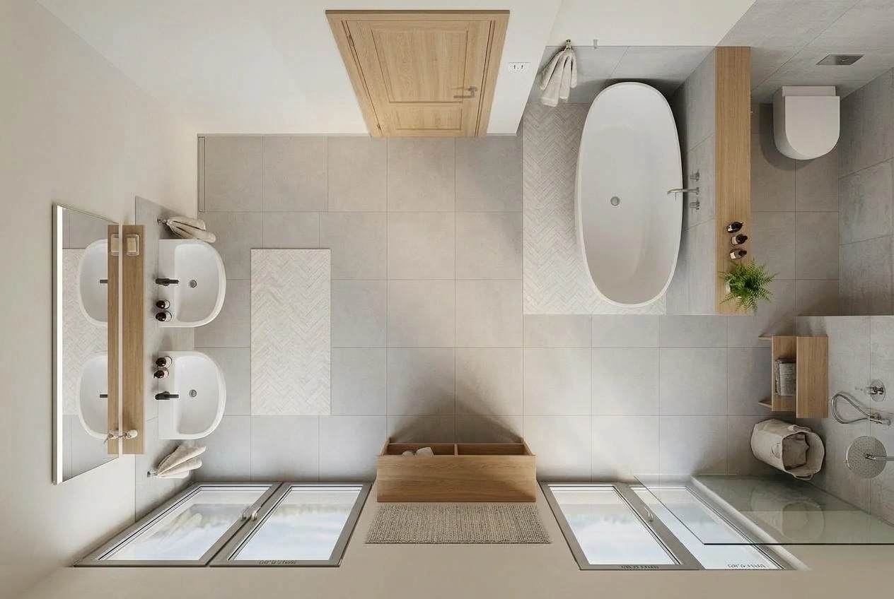 Interior design in Scandinavian style — Bathroom by GenRoom AI