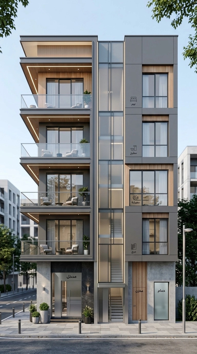 Contemporary Facade Facade design — facade photo by GenRoom AI