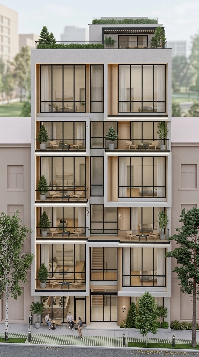 Scandinavian Facade Facade design — facade photo by GenRoom AI