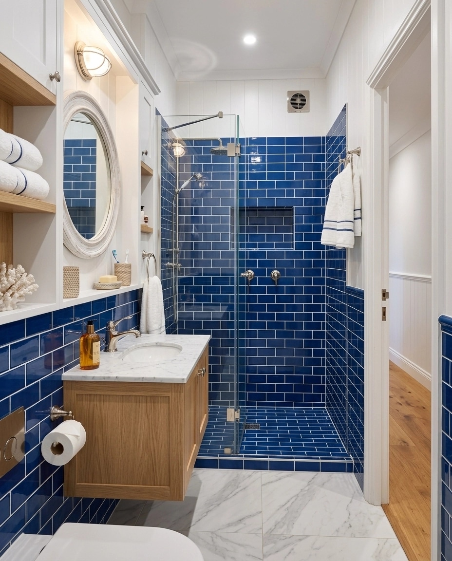 Interior design in Coastal / Hamptons style — Bathroom by GenRoom AI