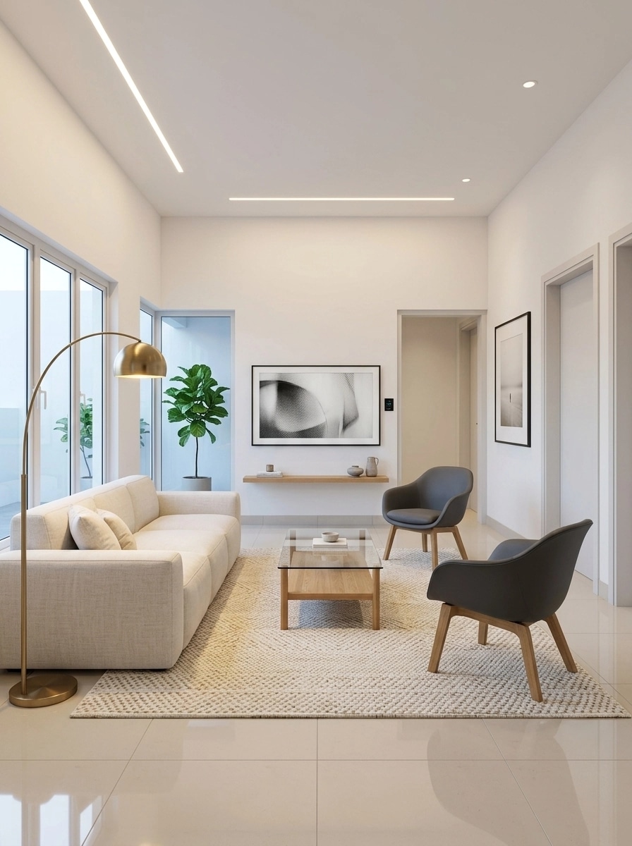 Minimalism Living Room design — interior photo by GenRoom AI