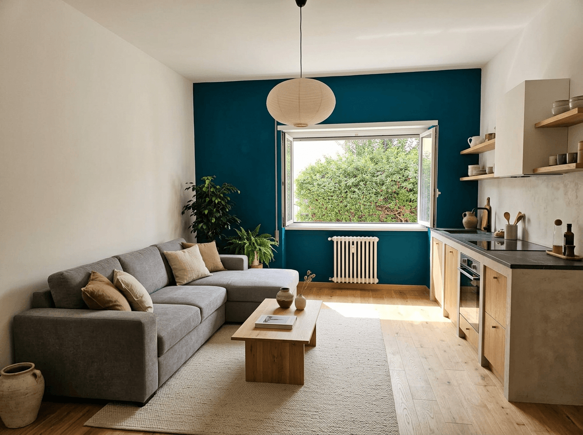 Interior design in Japandi style — Living Room by GenRoom AI