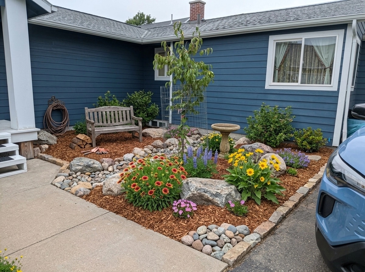 Landscape design in Eco Natural Garden style — Yard by GenRoom AI