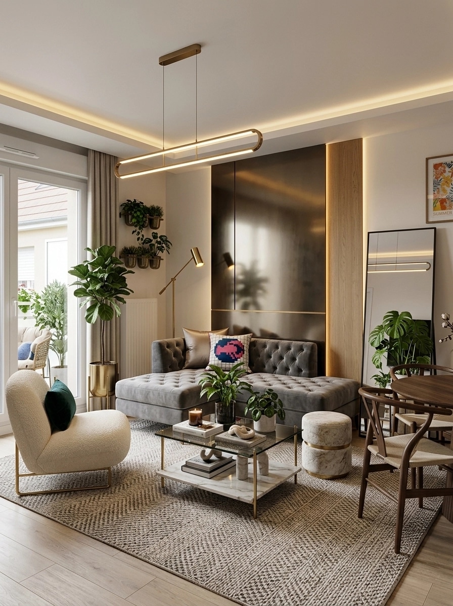 Interior design in Contemporary style — Living Room by GenRoom AI