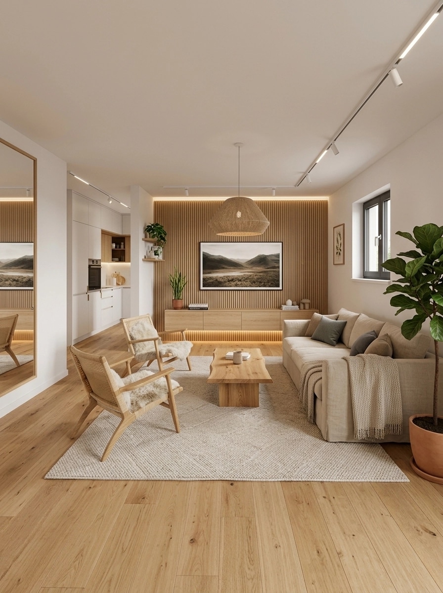 Scandinavian Living Room design — interior photo by GenRoom AI