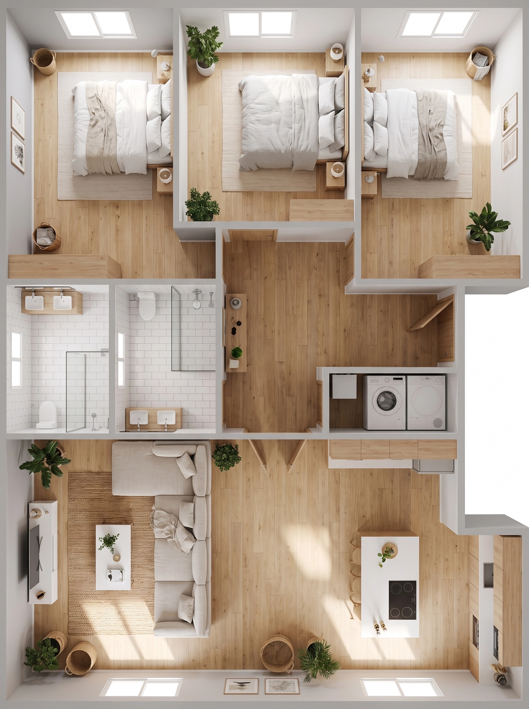 Interior design in Scandinavian style — Living Room by GenRoom AI