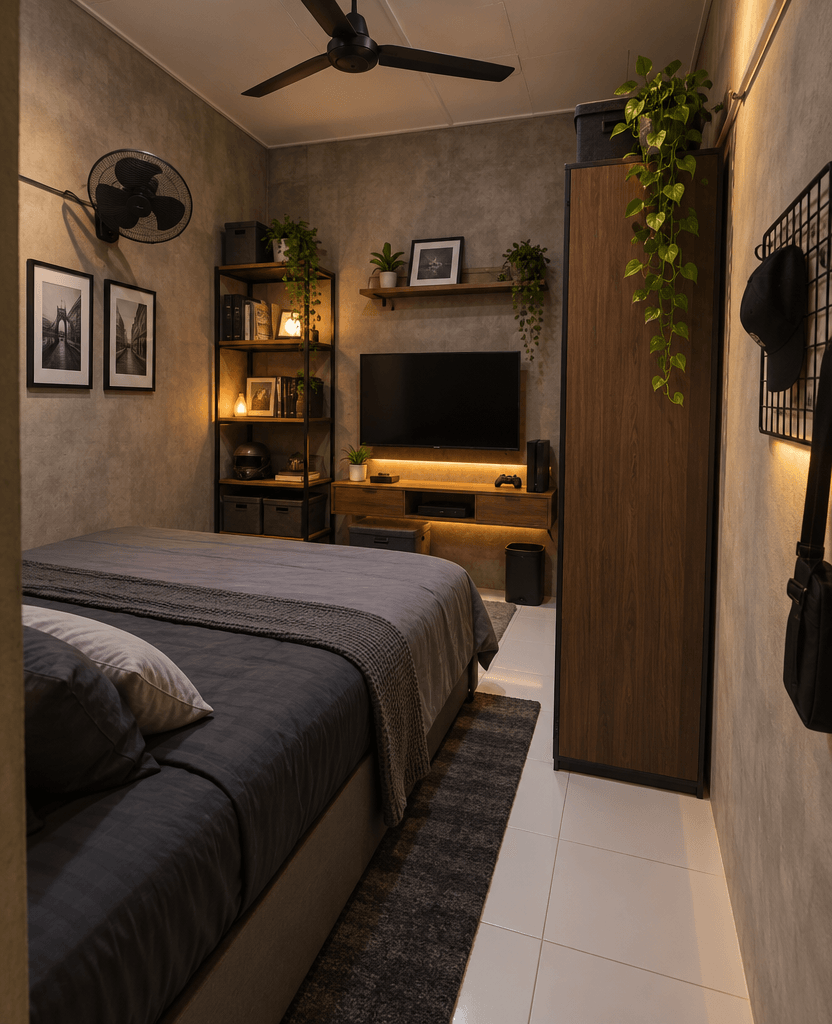 Interior design in Loft / Industrial style — Bedroom by GenRoom AI