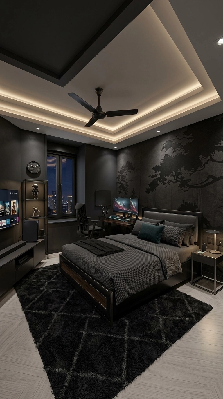 Blacktec Bedroom design — interior photo by GenRoom AI