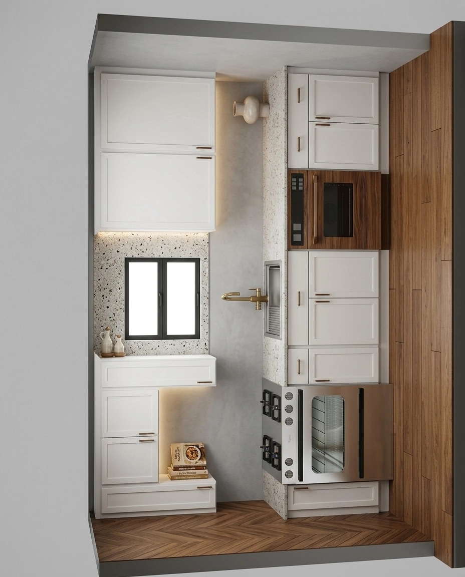 Mid-Century Modern Kitchen design — interior photo by GenRoom AI