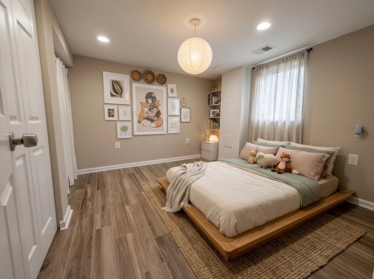 Japandi Bedroom design — interior photo by GenRoom AI