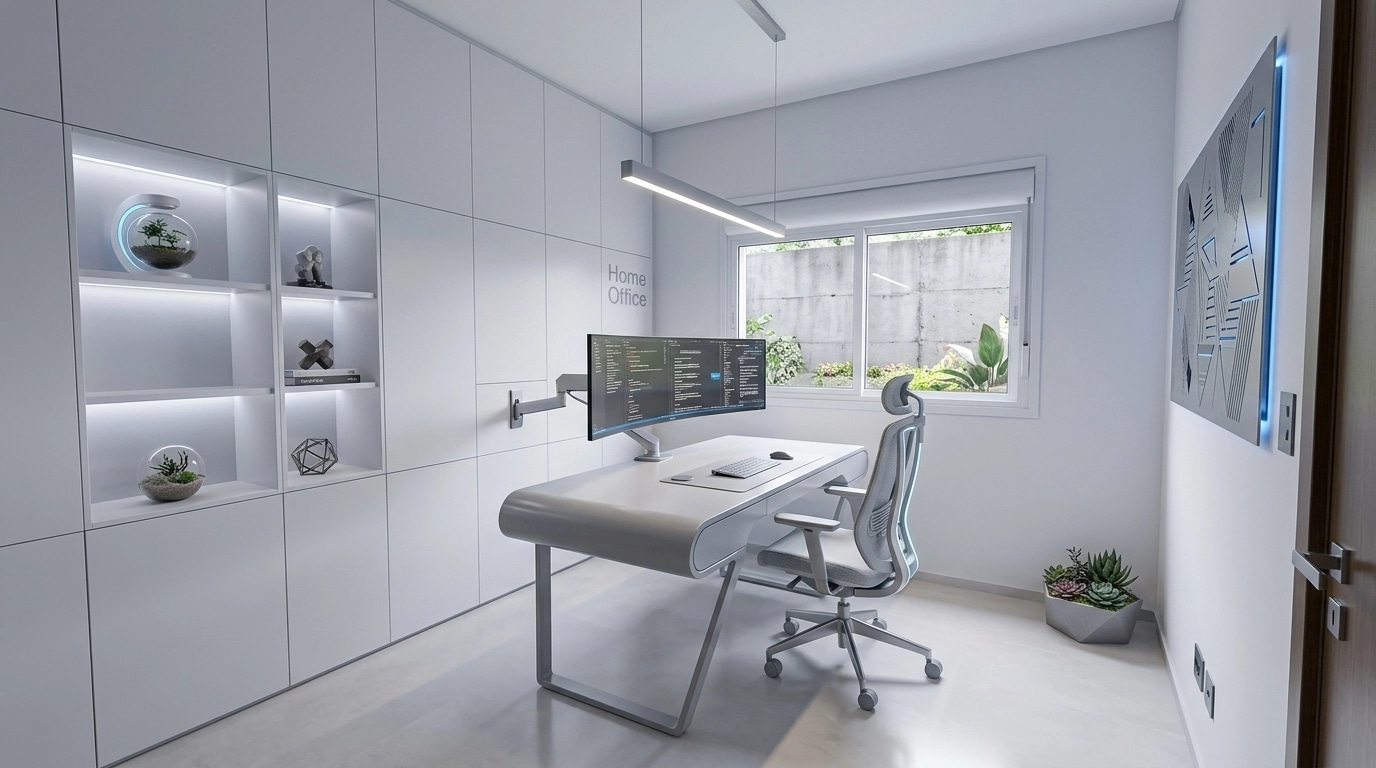 Interior design in Minimalism style — home_office by GenRoom AI