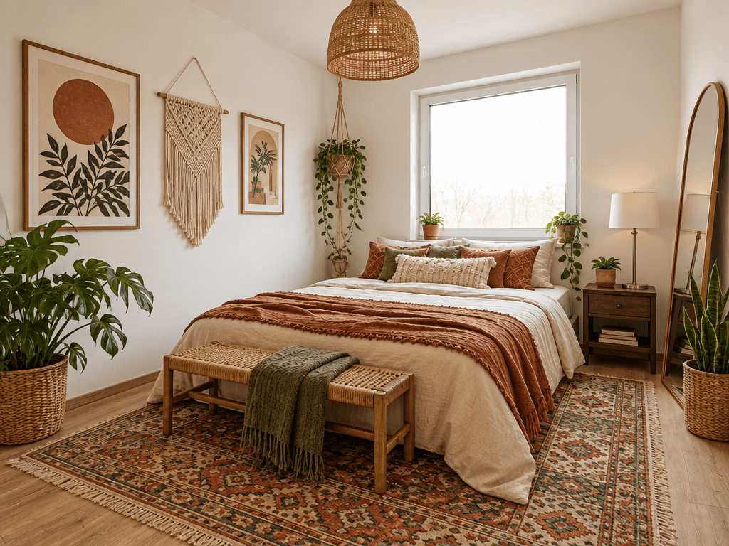 Bohemian Bedroom design — interior photo by GenRoom AI