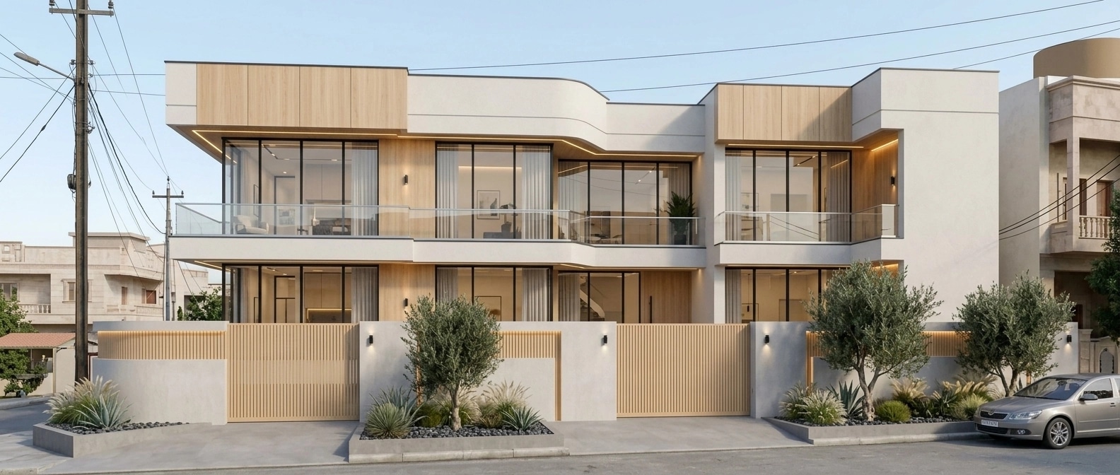 Contemporary Facade Fachada design — facade photo by GenRoom AI