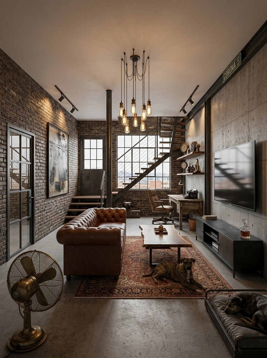 Interior design in Loft / Industrial style — other by GenRoom AI