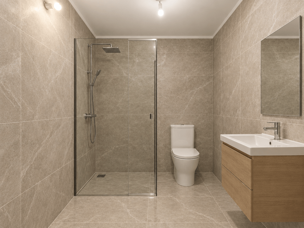 Contemporary Bathroom design — interior photo by GenRoom AI
