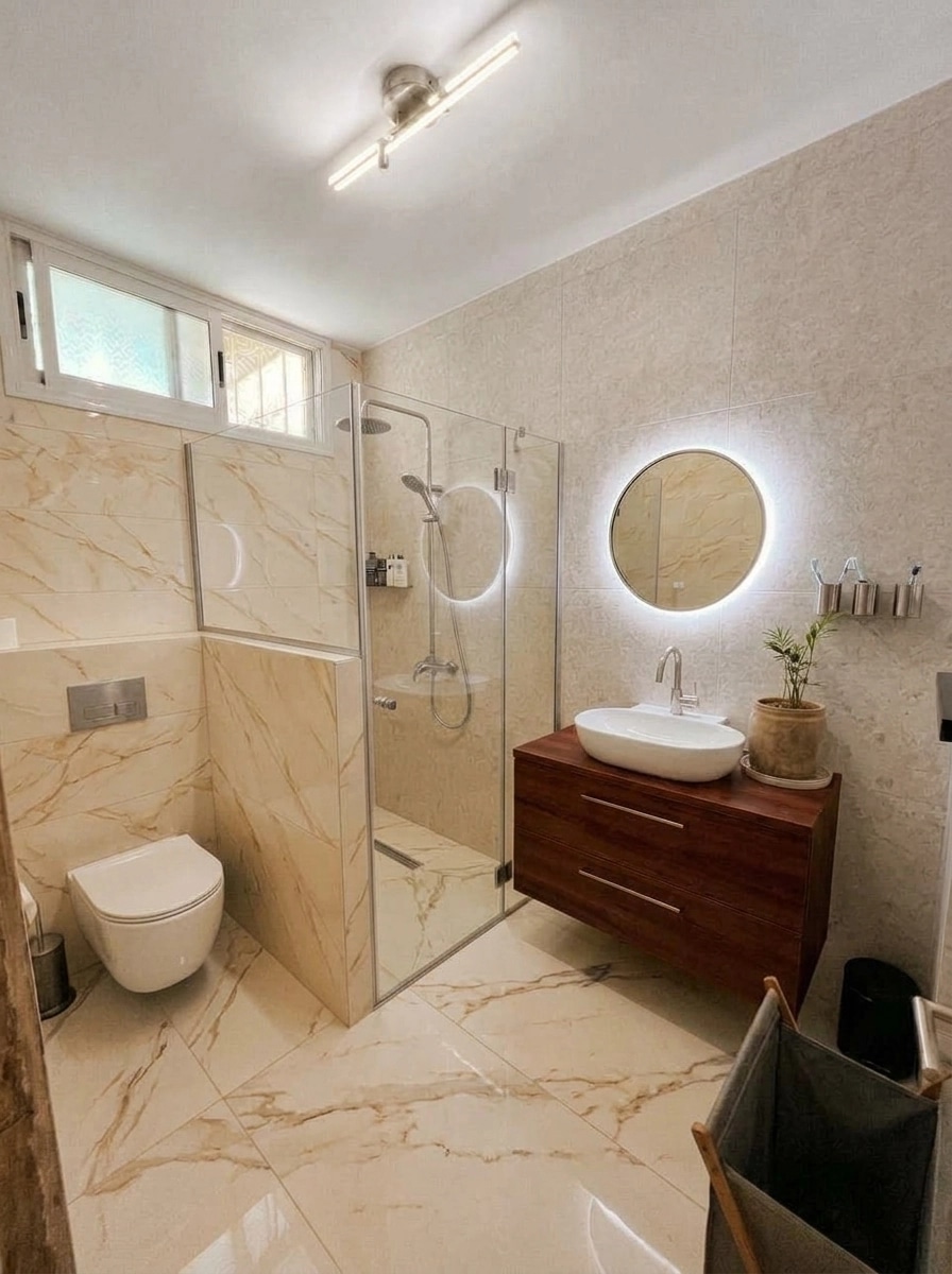 Bathroom interior in Contemporary style — photo by GenRoom AI